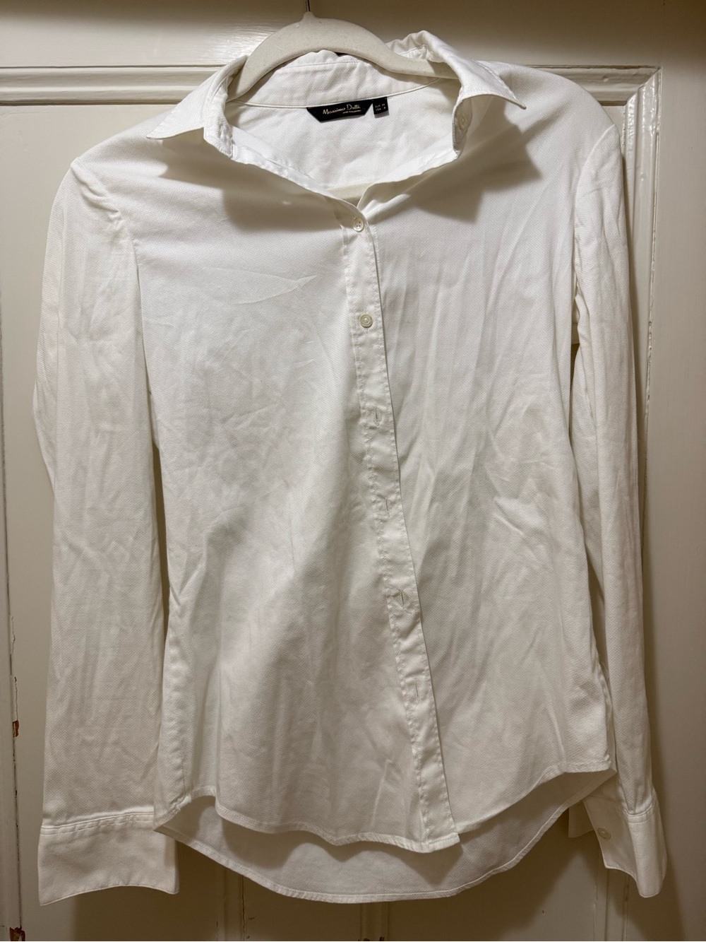 Massimo Dutti White Button-Front Dress — 4